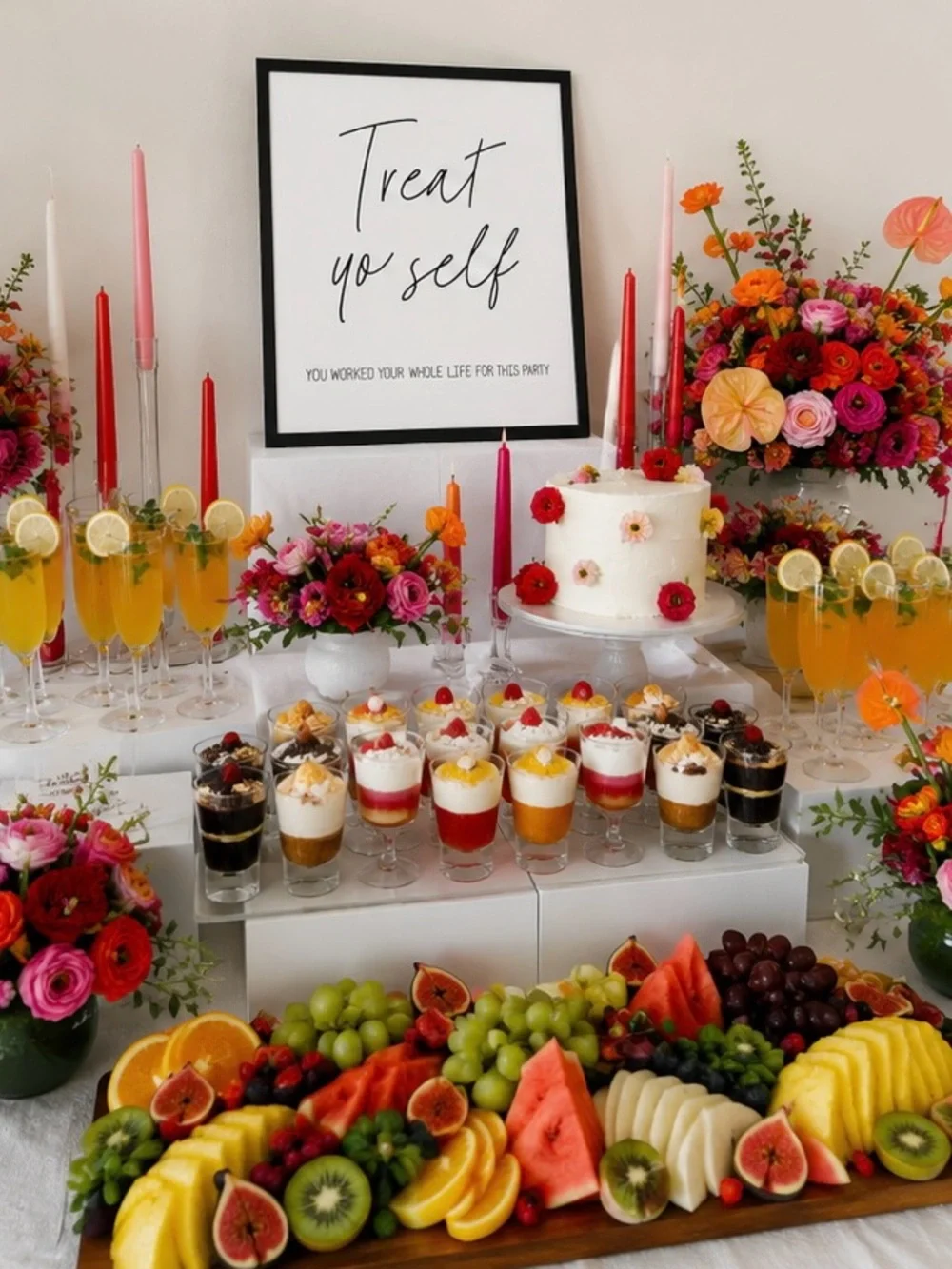 Treat Yo Self Custom Dessert Display Sign Decor for Wedding/Party